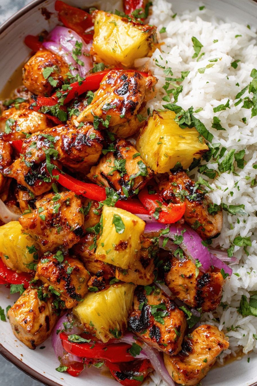 Hawaiian chicken sheet pan